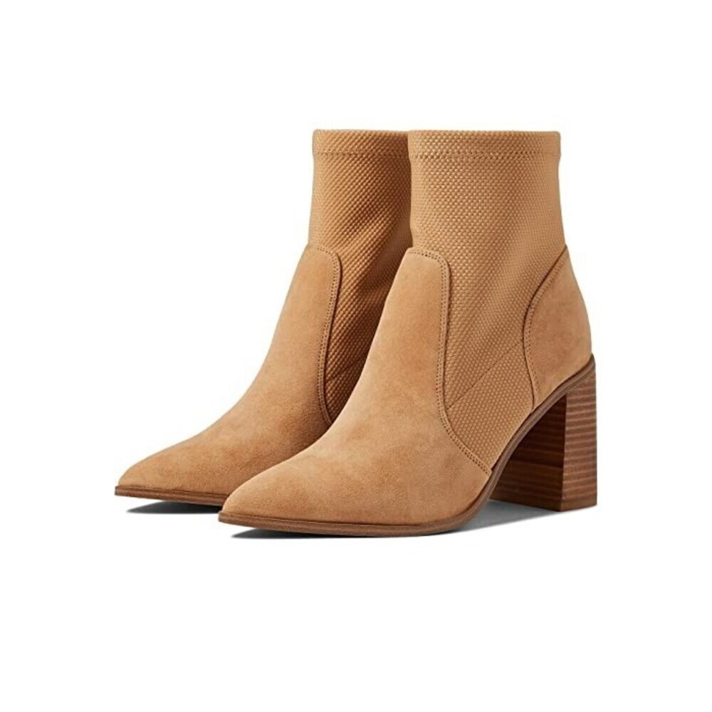 Faryl by Farylrobin Carrie Boot Women's 5 Brown Suede Block Heel Bootie JOBB1041